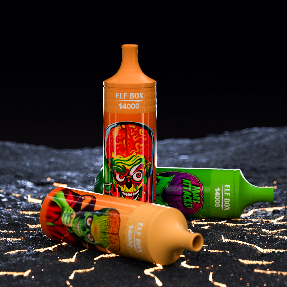 vapesterra.com ELF BOX RGB 14k(14000) Puffs 0% 2% 3% 5% Nicotine 25ml e-liquid RGB-Light Lanyard Disposable Vape Pen