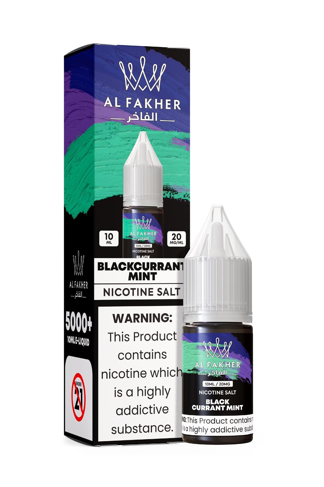 vapesterra.com Black Currant Mint 20MG Strengths 10ML 5000+ Nic Salt E-LIQUIDS by Al Fakher