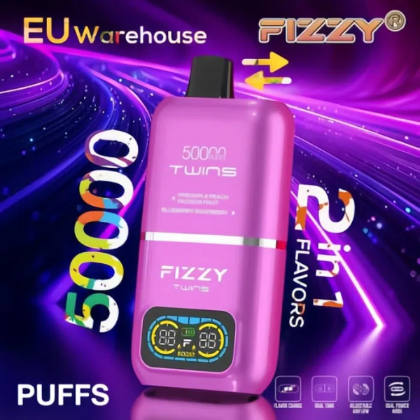 vapesterra.com FIZZY TWINS 50K: Double the Flavor! Double the Vapor! Double the Thrills! The Ultimate Disposable Vape Experience!